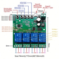 AC85-220V 5V Domotique Modules Jogging Progressif WIFI Commutateur Intelligent Sans Fil Relais RF Reçoivent 433mhz Télécommande 4CH