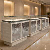 Vitrine murale GZowin robuste et écologique en métal pour bijoux et montres avec éclairage LED, idéale pour les musées et les commerces