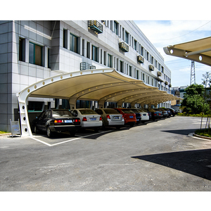 Prefabricated Customizable Sun-Shading, Waterproof Wind-Resistant PVDF PVC Tensile Structure Cantilever Parking <b>Shade</b> Canopy - Product Image 5