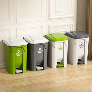 Yyyn 20l/30l चिकित्सा सैनिटरी अपशिष्ट बिन पीपी सामग्री सेंसर पेडल आउटडोर कचरा रसोई के लिए बड़े स्टाइल रीसाइक्लिंग बिन - Product Image 2