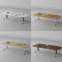 Multifunktionaler Ausziehbarer Holz-Wandtisch mit Klappfunktion für Besprechungen |   Große Erweiterbare Kompakte Aufbewahrung mit Elegantem Design für das Büro