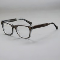 Montures de lunettes optiques carrées épaisses classiques en acétate haut de gamme pour hommes et femmes, verres personnalisables