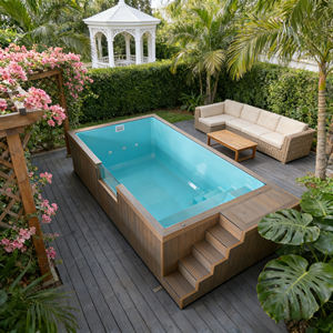 Piscina Elevada de Fibra de Vidrio, Piscina Contenedor, Prefabricada de Lujo, Molde Completo, Equipo Multifuncional - Product Image 1