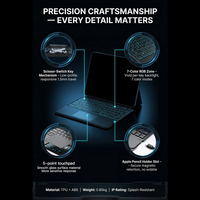 Clavier intelligent sans fil rétroéclairé RVB à 7 couleurs, taille standard, avec rotation à 360 degrés pour Xiaomi Pad 6/6 Pro 11 pouces