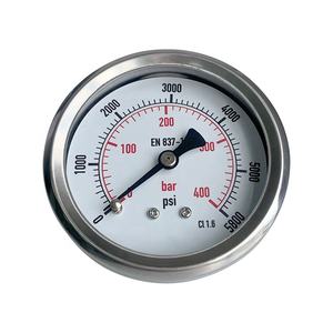 अनुकूलन योग्य 2.5 "पीतल थ्रेड कनेक्शन स्टेनलेस स्टील पीतल थ्रेड मैनोमीटर दबाव गेज - Product Image 4