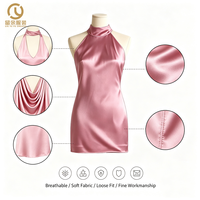Collection d'été, robe pour femme de haute qualité, élégance décontractée, robe de soirée sans manches, robe droite pour femme, mini-robe en satin scintillante