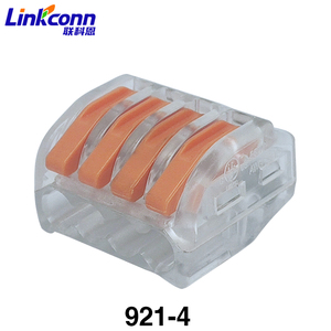 Conector de cable Linkconn de 4 pines, bloque de terminales rápido sin herramientas 921-4, conector de terminal tipo palanca, certificado CUL - Product Image 5