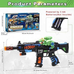 ปืนกลของเล่น TOYSRUNNER รุ่นใหม่สำหรับเด็ก ใช้แบตเตอรี่ ผลิตจากพลาสติก ABS พร้อมเสียง แสง และระบบสั่นสะเทือน เหมาะสำหรับเล่นกลางแจ้ง - Product Image 3