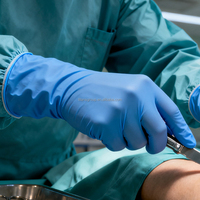 100 pièces/boîte Gants en nitrile jetables sans latex ni poudre pour examen dentaire, certifiés CE, résistants aux perforations, pour les soins infirmiers, les laboratoires médicaux