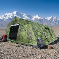 Tente de terrain modulaire à double couche personnalisable, abri hexagonal trois saisons pour 6 à 8 personnes