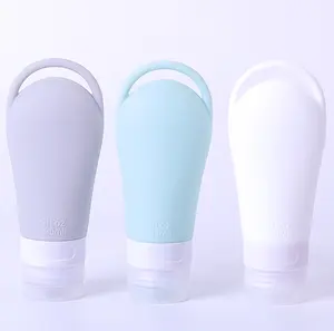 38ml 60ml 90ml tragbare Silikon-Reise lotion flasche Neues Design Leere Shampoo flasche mit Quetscher