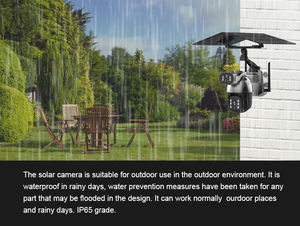 4X 6MP Zoom Vigilância <span class=keywords><strong>Cctv</strong></span> WIFI 4G Câmera De Segurança De Áudio Ptz Duelo Telas Câmera De Rede Solar - Product Image 4