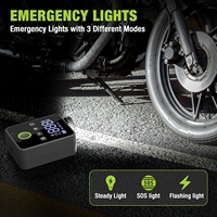 Mini ABS Reifenfüller mit Lithium-Akku, Reifendruckkontrolle, Licht und Autostopp für Motorrad, Fahrrad, Ball, CE FCC