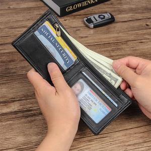 Nouveau portefeuille pour homme en cuir véritable, court, anti-vol RFID, avec fermeture éclair, petit portefeuille en cuir - Product Image 4