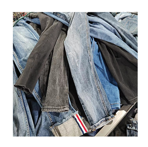 Pantalones vaqueros ajustados usados para mujer, color claro, precio barato, pantalones vaqueros Preloved, ropa usada en stock - Product Image 3