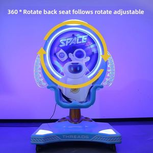Novedad 2024 Máquina de juego infantil interactiva operada con monedas, tipo columpio, con mecanismo de empuje de monedas, elevador de rueda gigante y coche columpio espacial - Product Image 3