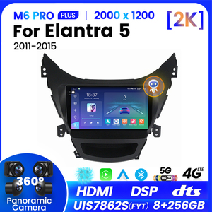 Mekede M6 Pro ระบบเครื่องเสียงมัลติมีเดียสำหรับรถยนต์ระบบแอนดรอยด์12 QLED สำหรับ Hyundai Elantra <span class=keywords><strong>5</strong></span> 2011 2013 2014 2016 - Product Image 2