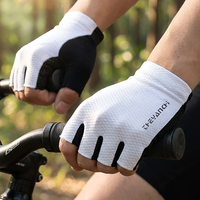 1 par de guantes de ciclismo Unisex, guantes transpirables de medio dedo para bicicleta de montaña y carretera, guantes antideslizantes con almohadilla de palma SBR con absorción de impacto