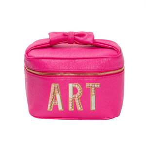 Fascinant chenille grand étui de beauté avec poignée en cours d'exécution douce trousse de toilette haut de gamme vanité de voyage pour maquillage artiest - Product Image 6