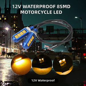 หลอดไฟ LED ป้ายทะเบียนมอเตอร์ไซค์ Motor175 12V กันน้ำ 8smd ไฟท้าย ไฟเลี้ยว ไฟวิ่งกลางวัน DRL - Product Image 2
