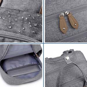 Sac à dos pour couches, grand, unisexe, multifonctionnel, sac à couches de voyage pour bébé avec table à langer, étui pour sucette et sangles pour poussette - Product Image 5