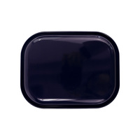 RTS Smoke Shop Vente en gros Plateau à rouler en métal violet de couleur unie avec couvercle 18x14CM Accessoire pour fumer Kit à rouler Plateau à tabac
