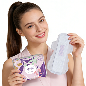 Échantillon Gratuit Vente en Gros Serviettes Hygiéniques pour Femmes Coton Biologique Pas Cher Protège-Slips Menstruels Nuit et Période - Product Image 2