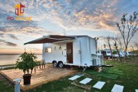 Camion préfabriqué modulaire caravane conteneur mobile personnalisé camping-car remorque maison cabine modulaire petite maison hôtel avec roues