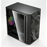 Boîtier PC Gaming Polyvalent Mini Tour pour MicroATX/ITX, 4 Emplacements PCI, 3 Disques Durs, 1 SSD, Points de Fixation Ventilateur, Accessoire Hôte PC