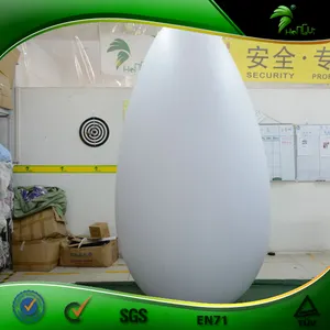 Gigante de Publicidade Ao Ar Livre Inflável Branco Forma de Ovo Ovo de Páscoa para a Promoção do DIODO EMISSOR de Exibir Publicidade Balão Inflável Personalizado