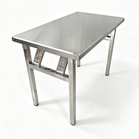 Table pliante portable en acier inoxydable de 5 pieds ou 6 pieds pour restaurant commercial, banquet, restauration, camping, mariage, dîner