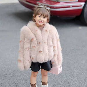 All'ingrosso per bambini in inverno addensa <span class=keywords><strong>pelliccia</strong></span> di volpe <span class=keywords><strong>nera</strong></span> giacca di <span class=keywords><strong>pelliccia</strong></span> vera e soffice per bambini - Product Image 6