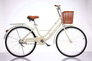 Vendita calda da 24/26 pollici bicicletta classica Vintage per le donne in acciaio ad alto tenore di carbonio Urban Cycle Bike con le signore della città cestino della bici - Product Image 5