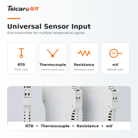 Transmisor de Temperatura Universal para Riel DIN, RTD, Termopar, Resistencia, mV a 4-20mA