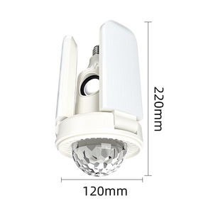 Điều Khiển Từ Xa Đèn Âm Nhạc Biến Dạng Không Dây Tương Thích E27/B22 LED Ba Lá Với Đèn Tròn Ma Thuật Pha Lê <span class=keywords><strong>RGB</strong></span> <span class=keywords><strong>Mini</strong></span> - Product Image 4