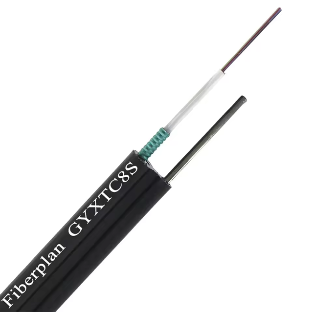 FTTH Fiber Optic Drop Cable GYXTC8S Drum Cable 2-288 Core Single/Multi Mode Fiber with PE Jacket