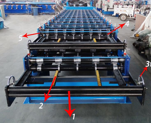 Machine de formage de rouleaux monocouche colorés 260 <span class=keywords><strong>HUANUO</strong></span> OEM Machine de fabrication de tôles de toit - Product Image 5