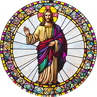 Attrape-soleil Art Déco en vitrail Mary Jesus, 8 pouces, fait main, décoration murale et de fenêtre pour intérieur, maison et jardin, cadeau d'anniversaire