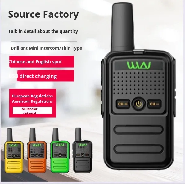 Mini Walkie Talkie WLN KD-C56B Portable Two Way Radio PMR FRS Radio Comunicador Long Range Kids Walkie-Talkie for Hotel Business
