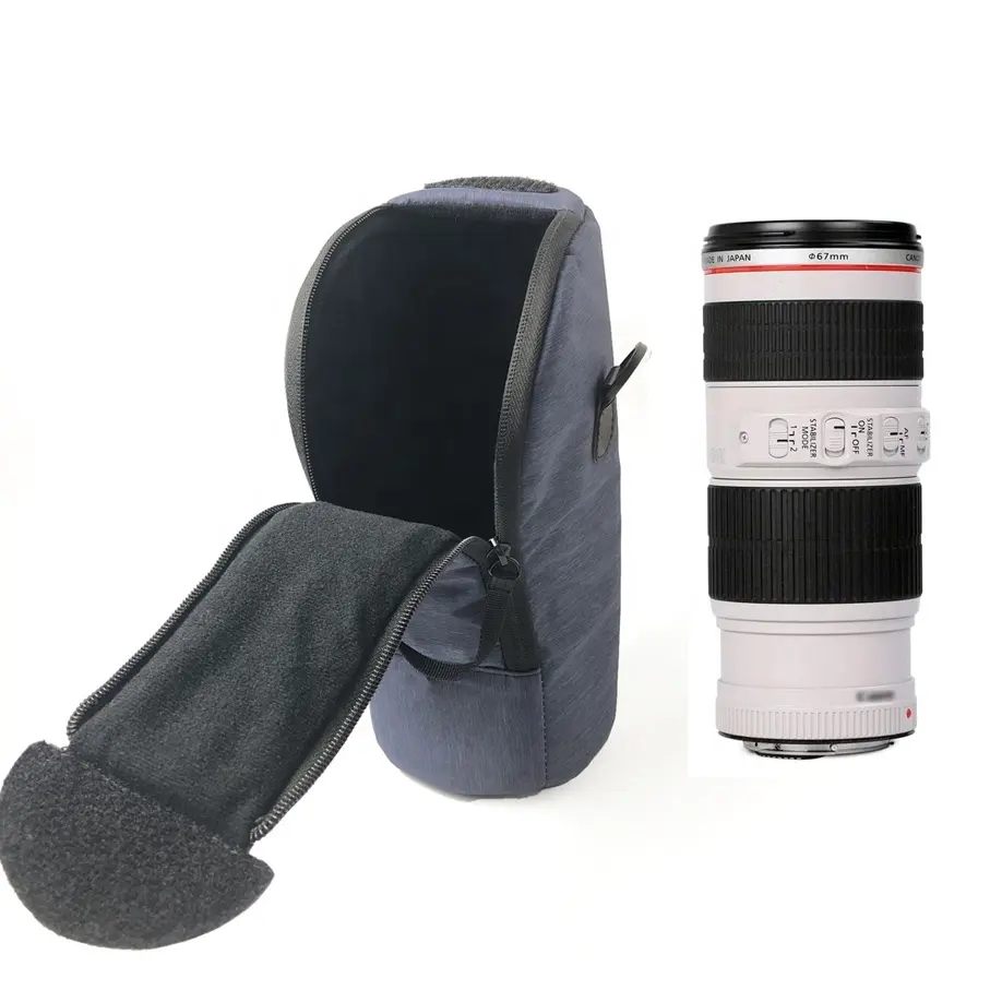 Protective Thick Foam Padding Large DSLR Camera Lens Bag Case for Canon Nikon Sony