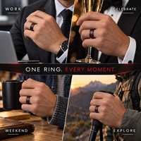 Bague de mariage en carbure de tungstène noir de 8 mm pour hommes, bicolore avec intérieur en aluminium anodisé rouge, ajustement confortable, vente en gros