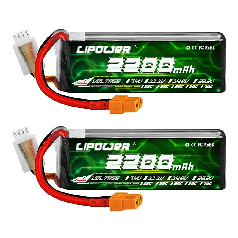 Hot Selling Custom 2200mah 3S/4S/6S 11.1v Rechargeable Lithium Polymer Battery RC lipo battery for RC Car RC Plane
