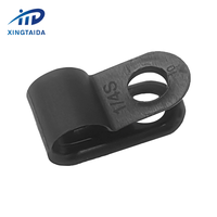 Clip de câble en nylon noir de type R, 1/4 pouce, clip organisateur de câbles de type P, clips de câbles en plastique, pince de câble en nylon