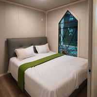 Cabane préfabriquée modulaire personnalisée de 20 pieds avec mur en céramique souple pour jardin, maison d'hôtes, resort boutique