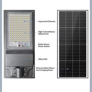 ソーラー街路灯屋外防水モーションセンサーリモート6500K夕暮れから夜明けまで駐車場フラッドランプ外ガレージ用 - Product Image 4