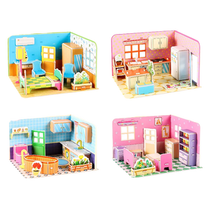 ชุดสร้างอาคารร้านค้าแบบ 3 มิติขนาดเล็ก สำหรับเด็กอายุ 5-7 ปี ของเล่นกระดาษประกอบเอง ชุดของเล่นเสริมพัฒนาการ ของขวัญเพื่อการศึกษาสำหรับเด็ก - Product Image 3