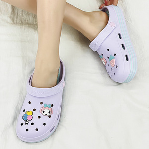 Candy Color Crocs <b>Clogs</b> EVA Sole Soft Comfort Outdoor Beach Shoes 35-40 Women's Mules - Product Image 2