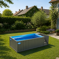 Piscine portable hors sol de 20 pieds, mini piscine de plongeon, conteneur maritime compact, fournisseur d'usine chinoise