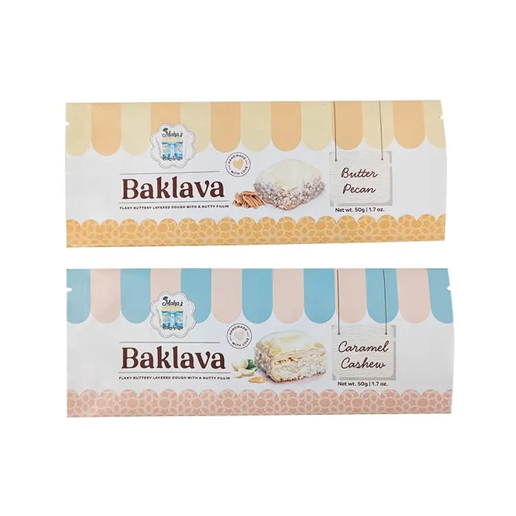 Custom Printed Aluminum Foil Protein Bars Packaging Sachet Bags Food Grade Cereal Nuts Chocolate Bar Packing Small Plastic Bags