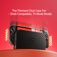 Coque de protection rigide transparente anti-rayures en PC personnalisée OEM pour console de jeu Nintendo Switch 2